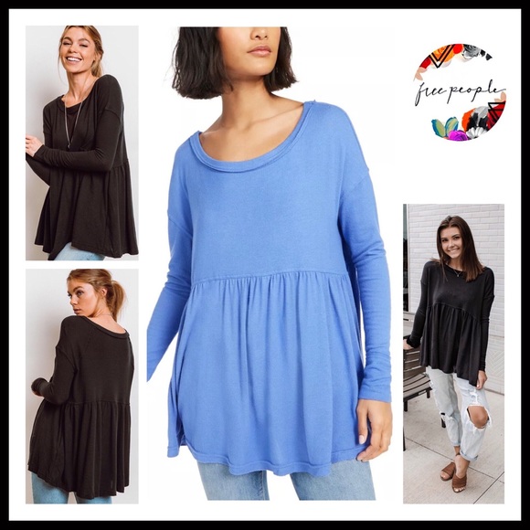 FREE PEOPLE BOHO FLOWY TUNIC TOP TEE A2C - Picture 4 of 16